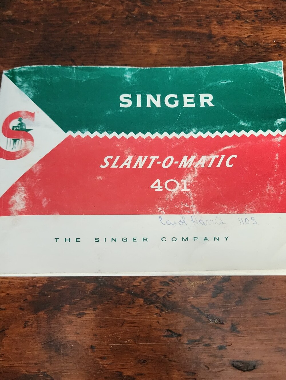 Vintage 1958 SINGER Slant-O-Matic 401 Instruction Manual Guide Sewing Machine